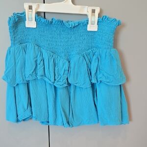 Katie J NYC Girls Blue Ruffle Skirt